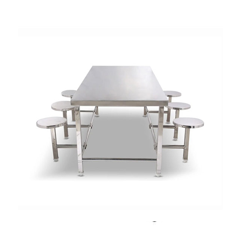 SS Dining Table With Fix Stool